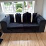 Black two seater couch Image 2
