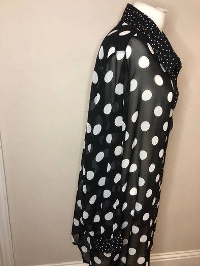 Yours black/white chiffon blouse (size 26-28)