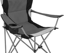 Camping Chair, Padded Camping Chairs for Adults with Armrests and Cup Holder, Heavy Duty Folding Chair Portable for Fishing Beach, Perfect for Caravan Trips, BBQs, Garden, Picnic, Travelling (FREE SHIPPING)