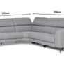 Michael Murphy Lubeck Grey Fabric LHF Corner Unit Electric Recliner in Excellent Condition Image 5