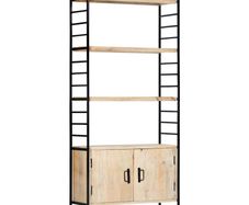 4-Tier Bookcase 80x30x180 cm Solid Mango Wood