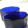 Elkington and Co Genuine Art Deco Sterling Silver Condiment Set. Hallmarked Birmingham 1936. Fitted Cobalt Blue Glass Liners Image 3