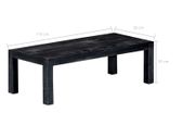 Coffee Table Black 110x50x35 cm Solid Mango Wood