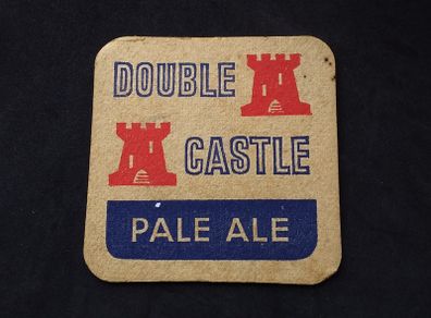 Castletown Brewery : Double Castle - Pale Ale , Vintage 1960s , Beer Mat/Coaster