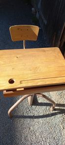 vintage kids school table