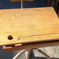 vintage kids school table