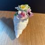 Vintage Royal Doulton bone china floral bouquet in a shell Image 5