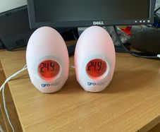 2 Gro Egg colour changing digital thermometers