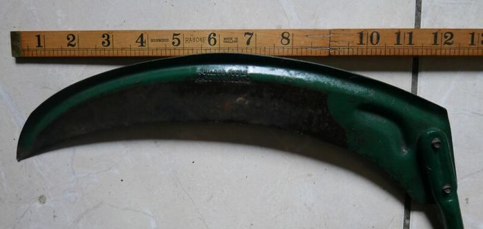 Vintage Primitive Farm Hand Tool Scythe Sickle Scythe With Wood Handle