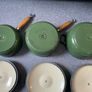Le Creuset Cast Iron Moss Green Saucepan And Pot Set Image 10