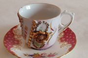 Vintage English Ceramic Pearlware Cup &amp; Saucer