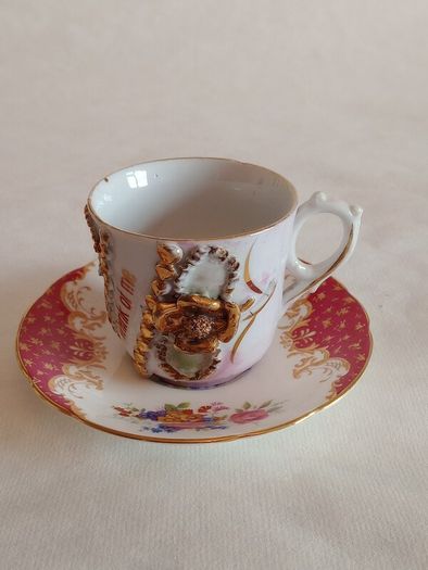 Vintage English Ceramic Pearlware Cup & Saucer