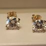 2ct + 2ct Moissanite Solitaire Stud Earrings Image 10
