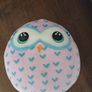 Pink and green owl squishmallow bird soft toy Image 2
