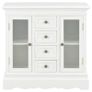 Sideboard White 70x28x70 cm Solid Pine Wood Image 2