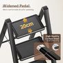 2 Step Ladder, 2 Step Stool for Adults, Folding Step Ladder with Secure Footing, Widened Pedal, Aesthetically Pleasing Looking, Blends Right into Domestic Rooms, Black Image 5
