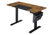Electric Desk 140 x 60 cm Height-adjustable desk, electric, infinitely adjustable, spliced top, 4 height stored, cloth bag,