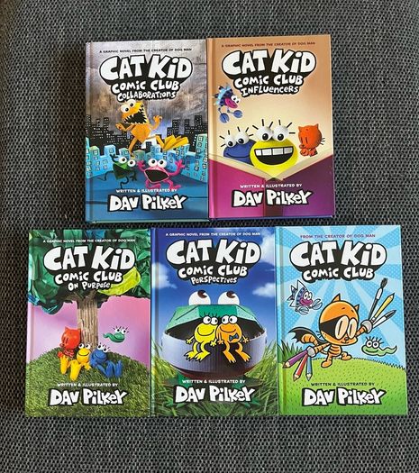 5 Hardback Cat Kid Childrens Books