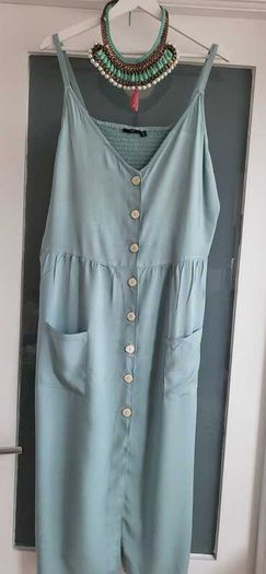 KRABI acqua button front midi Sz 46 (Fit 16-18UK)