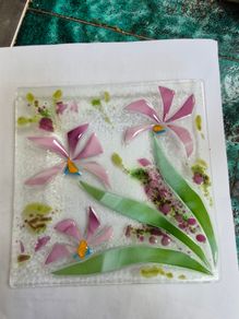 Fused glass dish