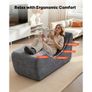 Yoga Chair Chaise, Ergonomic Chaise Lounge Chair for Yoga, Modern Boneless Curved Foam Lounge Indoor for Massage, Stretching, Relaxation, Exercise, Used in Living Room, Bedroom, Balcony, Grey Image 3