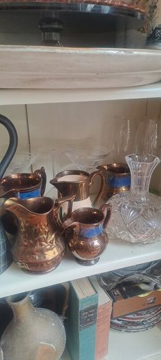 5 Victorian Lustre Jugs