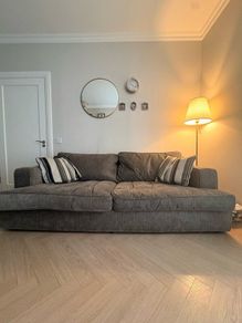 Grey couch, sofa
