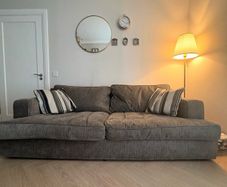 Grey couch, sofa