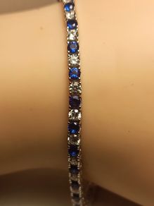 Rhodium Plated Sterling Silver Tennis Bracelet