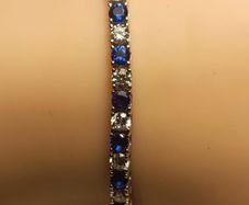 Rhodium Plated Sterling Silver Tennis Bracelet