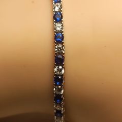 Rhodium Plated Sterling Silver Tennis Bracelet