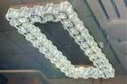 Rectangle crystal chandelier Stainless Steel 700 x 300mm
