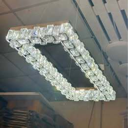 Rectangle crystal chandelier Stainless Steel 700 x 300mm