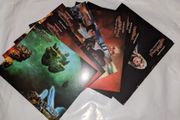 Gaming posters, manuals, DLC codes, art, post cards