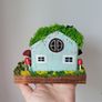 handcrafted fairy cottage with moss roof! Image 5