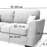 Harvey Norman oasis 3 seater sofa couch - navy / grey Image 5