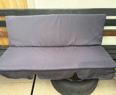 Garden Bench Cushion, 2 Seater Swing Chair Cushion, Seat Pad for Outdoor Use, L130cm, Black