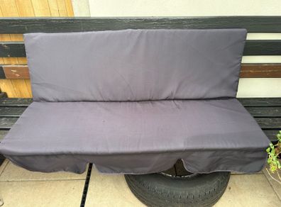 Garden Bench Cushion, 2 Seater Swing Chair Cushion, Seat Pad for Outdoor Use, L130cm, Black