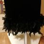 Women's Dress Black Velvet and Ostrich Feathers Size 14 Image 7