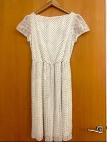 White Polka Dot Dress Size 10