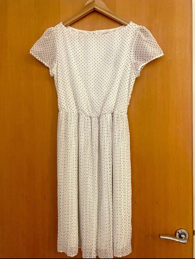 White Polka Dot Dress Size 10