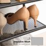 8-Tier Shoe Rack, Tall Shoe Shelf, Shoe Organizer Rack for 21-28 Pairs of Shoes, Detachable Metal Mesh, Narrow Shoe Stand for Hallway, Living Room, Sturdy, Industrial, Rustic Brown (FREE POSTAGE) Image 4