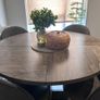 Modern Round Dining Table- Wood effect Image 2
