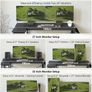 Shaped Gaming Desk, 100x70 cm Computer Corner Desk with Storage Bag, Office Desk Small Writing Table with Large Reversible Storage Shelves, Workstation for Study Play Work Home Office, Black Image 8