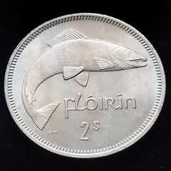 #731 - Ireland - 1959 - Florin - Toned - AU - KM.15a