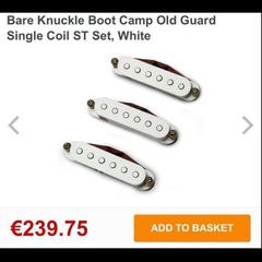 Bare Knuckle Boot Camp Old Guard Single Coil fender Stratocaster pickups Set neck middle bridge White electric guitar parts accessories