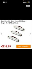 Bare Knuckle Boot Camp Old Guard Single Coil fender Stratocaster pickups Set neck middle bridge White electric guitar parts accessories
