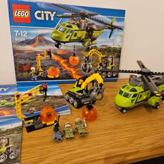 LEGO 60123 city volcano supply helicopter set