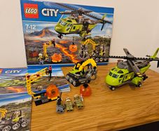 LEGO 60123 city volcano supply helicopter