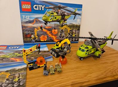 LEGO 60123 city volcano supply helicopter